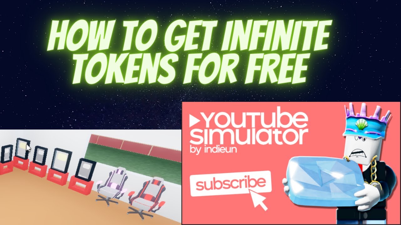 How To Get Tokens For Free Youtube Simulator Infinite Token Roblox Youtube