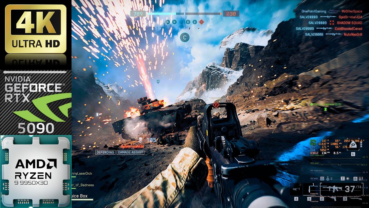 [4K] Battlefield 6 - RTX 5090 Ryzen 9950x3D - MAX GRAPHICS DLSS UPSCALING [LIVE BENCHMARKS] #gaming