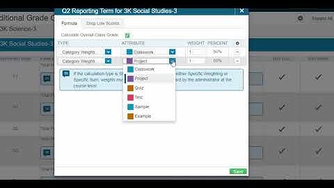 Category Weighting in PowerTeacher Pro