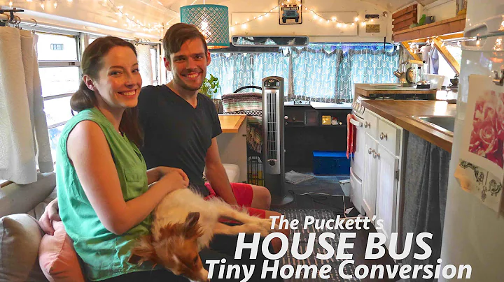 Gorgeous Tiny House Bus Conversion- Full Tour w/Th...