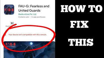faug mobile pre-registration device incompatible issue fix | faug incompatible error fix |