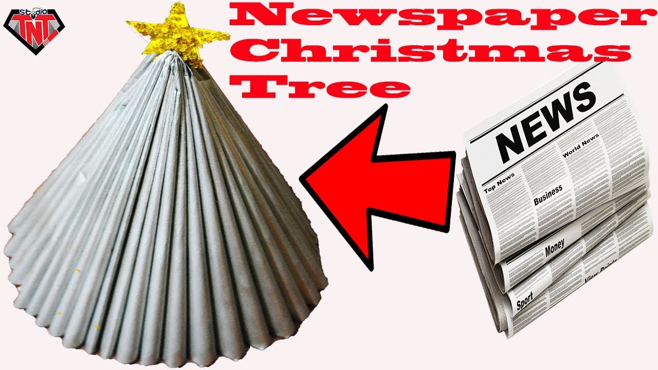 How To Make Awesome Christmas Tree DIY Newspaper Tree Best Xmas