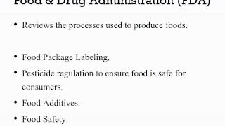 Food Regulations & Standards