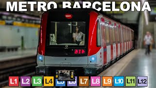 🇪🇸 All the Lines - Barcelona Metro / Todas las Lineas (2021) (4K)
