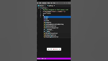 Python program to find square root #python #shortsaday #shorts #shortsfeed #programming