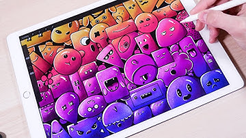 Drawing Doodles on iPad Pro with Procreate 4.2