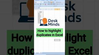 How to Highlight Duplicate Values in Excel | Excel Tips &amp; Tricks #shorts