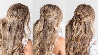 3 FALL HALF UPDOS  EASY HAIRSTYLES | Missy Sue