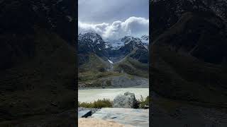 Time-lapse clouds over Mt. Sefton range in Aoraki/Cook National Park.