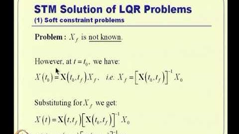 Mod-05 Lec-12 Linear Quadratic Regulator (LQR) -- III