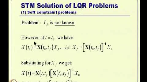 Mod-05 Lec-12 Linear Quadratic Regulator (LQR) -- III