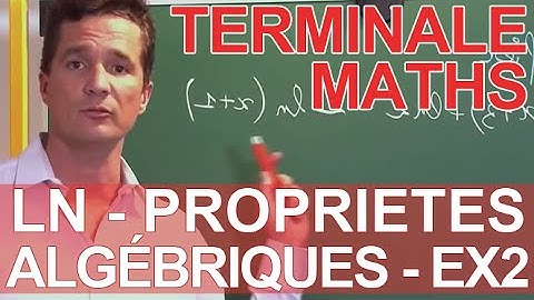 Logarithmes népériens : propriétés algébriques - Ex 2 - Maths terminale - Les Bons Profs