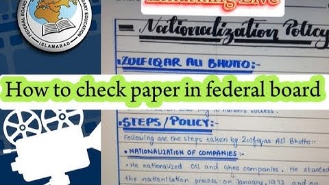 Check paper federal board SSC ll  |Emarking | Live 2024