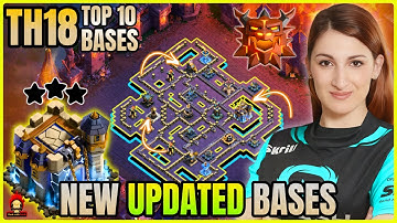 NEW UPDATED TOP 10 TOWNHALL 18 BASE ! BEST TH18 LEGEND BASES WITH LINK ! ANTI 2 STAR TH18 WAR BASE