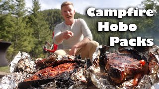 Easy Yet Delicious Steak And Pork Hobo Pack L Asmr Campfire Cooking And Nature Sounds