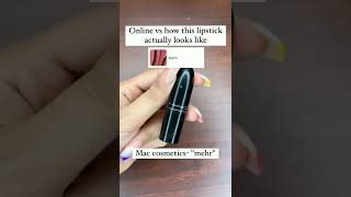 M.A.C. Matte Finish Lipstick - Mehr || Online  vs Real #shorts #youtubeshorts #beauty