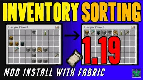 how to download inventory sorting mod in Minecraft 1.19 ||