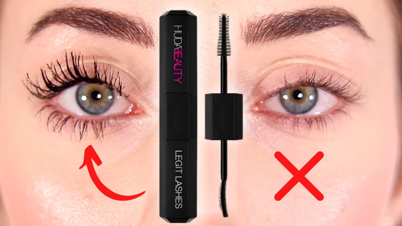 LEGIT LASHES Mascara Review - HUDA BEAUTY Makeup - YouTube