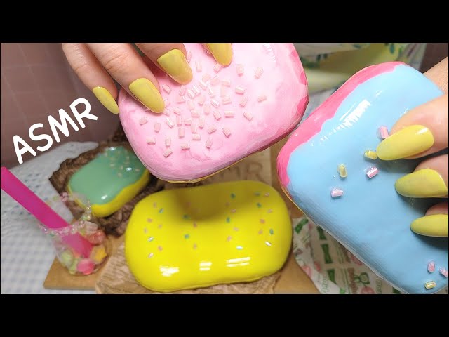 【ASMR・無言】自画自賛の手作りスクイーズの音でおやすみ🌙　睡眠用　タッピング　ペタペタ音　スクラッチ　tapping