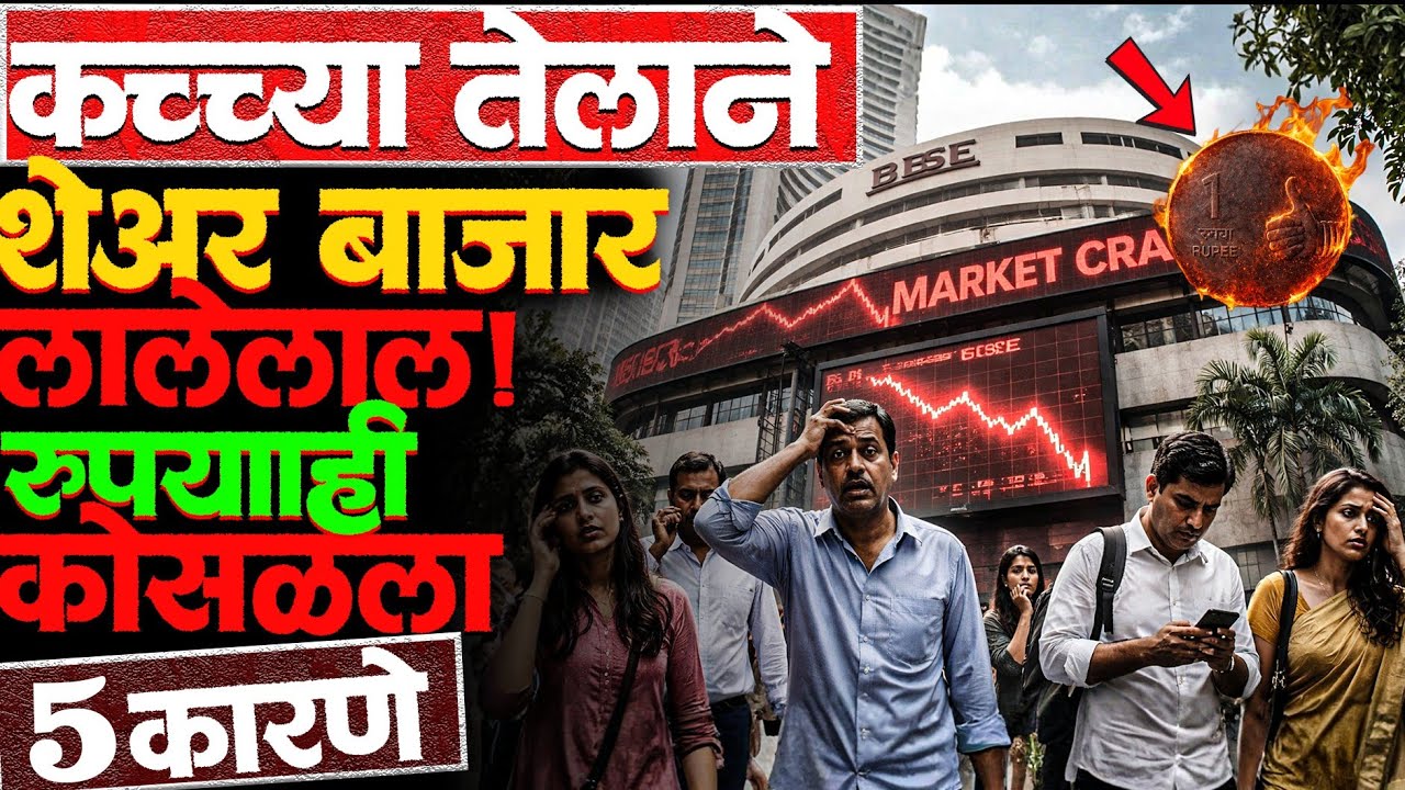Stock market मधली पडझड थांबणार तरी कधी आणि कशी? #sensex #Nifty #news #stockmarketnews #rupee #bse 