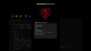 Generative Heart Art: JavaScript Canvas Love Effect ❤️ #coding #programming #love #loveeffect #heart
