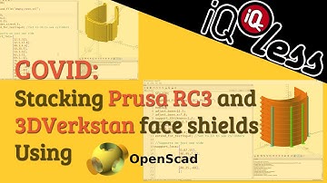 Covid: Stacking Prusa RC3 and 3Dverkstan face shields Using Openscad