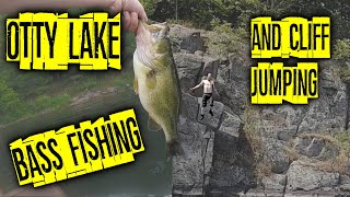 Bass Fishing and Cliff Jumping with friends on Otty Lake, Ontario Canada