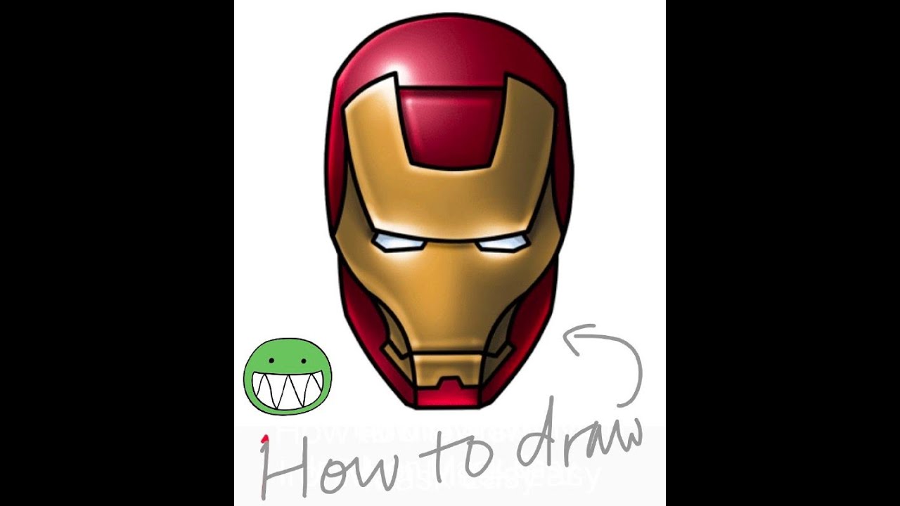 iron man mask drawing step by step drawing iron man mask easy