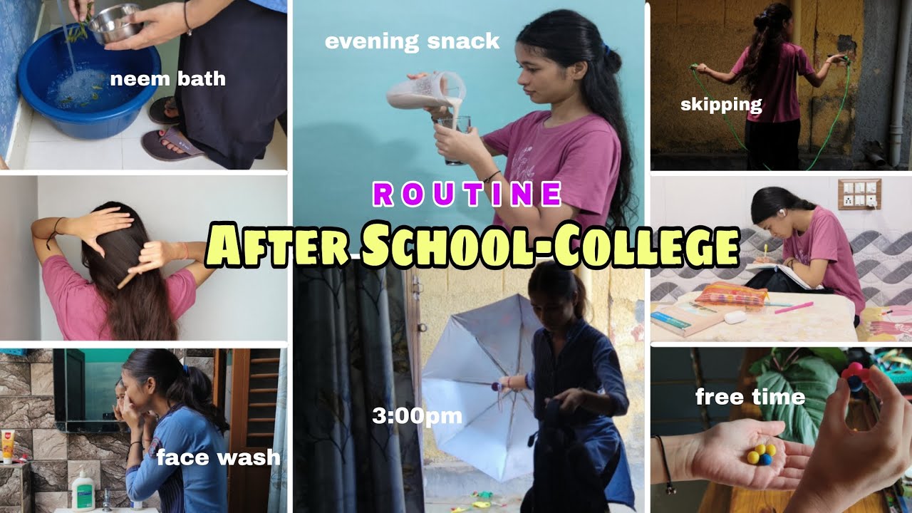 AFTER SCHOOL-COLLEGE ROUTINE🎒/Productive Evening to Night Routine⭐ # ...