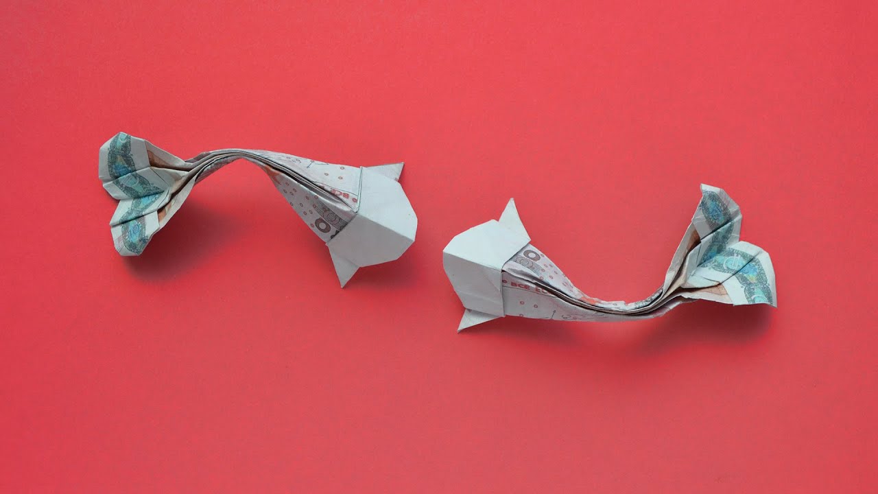 Origami FISCH Geldgeschenk GELD FALTEN | Geschenk für Kinder | Money FISH | Tutorial by Euro Origami