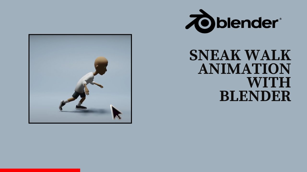 sneak walk animation in blender - YouTube