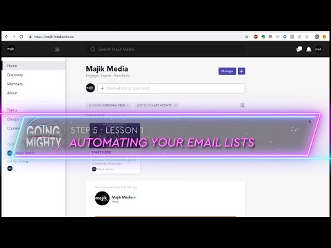 Automating Emails & Sign-Ups with Zapier in Mighty Networks (Going Mighty Course: Step 5, Lesson 1a)