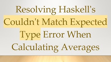 Resolving Haskell