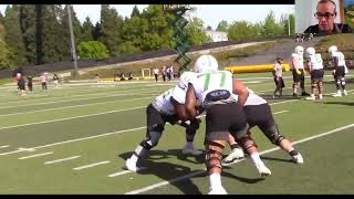 Miami OL Coach Alex Mirabal - Crowther Angle Drive Drill