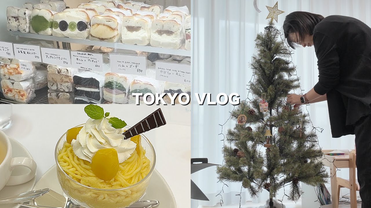타누키베이글, 가을 한정 디저트, 크리스마스트리&도시락 만들기 | 일본 도쿄 브이로그