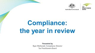 Compliance - the year in review