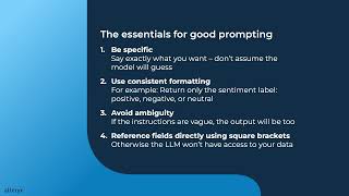 Alteryx One: Prompting Best Practices