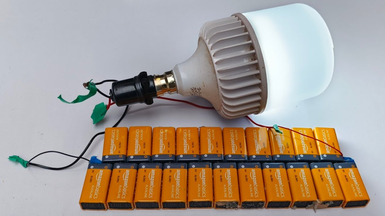 Big Battery Making by adding 9w batteries. 220w Grinder machine & led