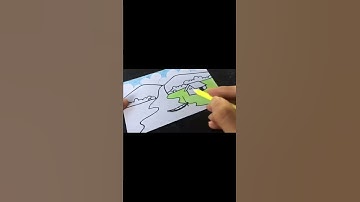 Vẽ ĐỀ TÀI PHONG CẢNH THÁC NƯỚC | How to draw waterfall #shorts