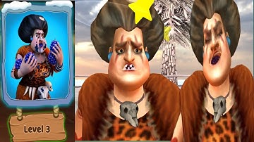 Scary teacher stone age / story begins / level 3 / walkthrough gameplay new level update