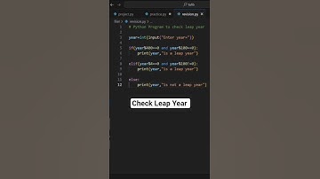 Python Program To Check Leap year #shorts