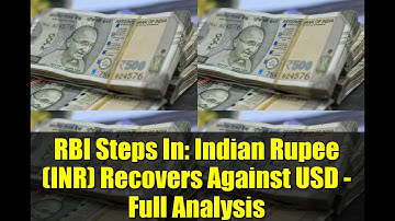 RBI Steps In: Indian Rupee (INR) Recovers Against USD - Full Analysis