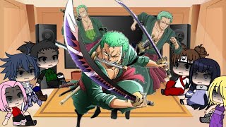 naruto friends react to naruto as zoro||au|| naruto x one piece