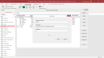 How to Edit Data Source of Linked table in MS Access - Office 365