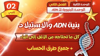 ثانية ثانوي🧬 بنية ADN والاستيلاد 🏅 من الألف إلى الياء 🧬 كل ما تحتاجه