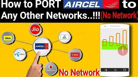 How to PORT Aircel to Any Other Networks (No Network) Aircel सिम में नेटवर्क नही तो कैसे पोर्ट कर ?