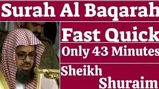 Surah Al Baqarah 🌺🌺 EP18Fast recitation only 43 minutes by sheikh shuraim #viral #video #quran