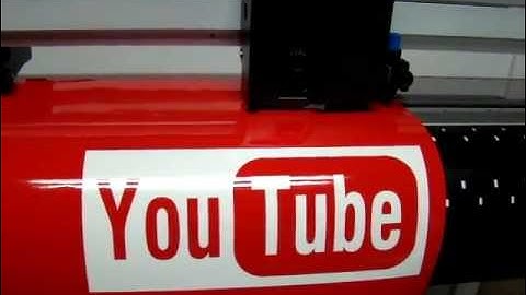Graphtec FC-8000 series cutter - Cutting a YouTube logo decal