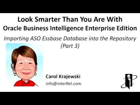 Importing ASO Essbase Database into the Repository with OBIEE (Part 3)