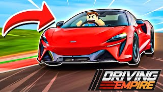 I BOUGHT THE NEW MCLAREN ARTURA IN DRIVING EMPIRE!!! *UPDATE*